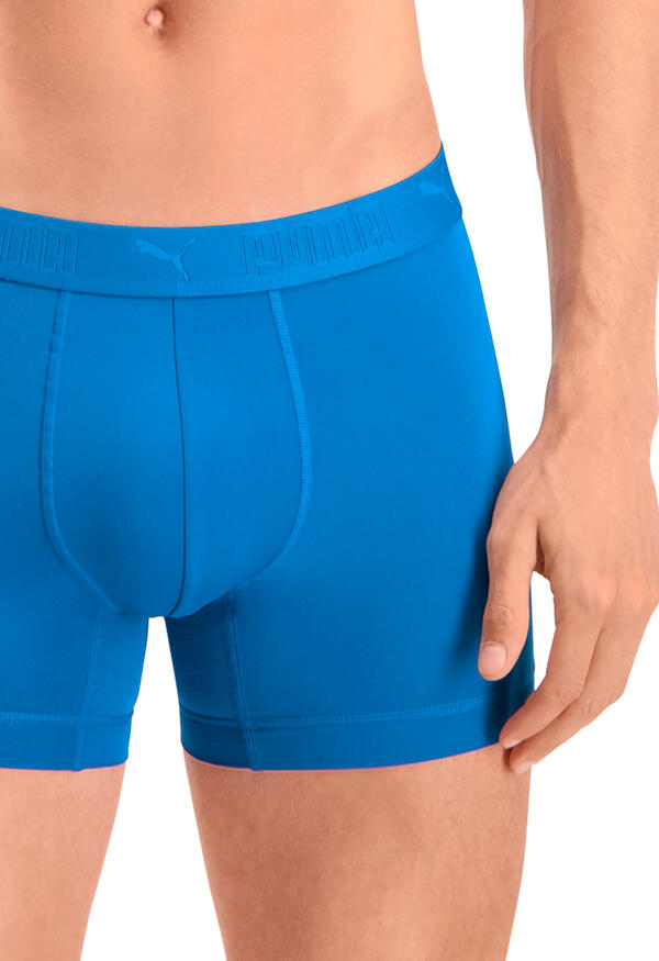 PUMA Sport Mikrofaser-Herren-Boxershorts 2er-Pack Blau Decathlon