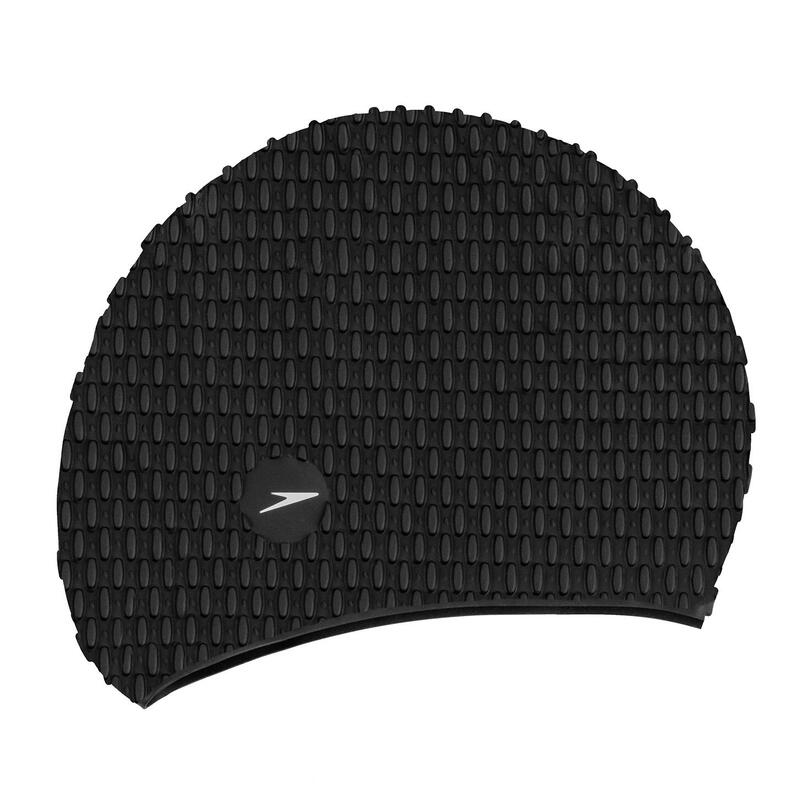 BUBBLE SILICONE SWIMMING CAP - BLACK