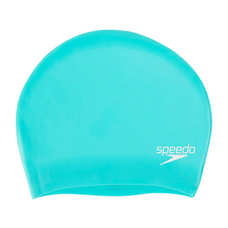 LONG HAIR SILICONE ADULT SWIMMING CAP - LIGHT GREEN
