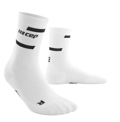 Cep run mid-cut compressie sokken - wit - heren