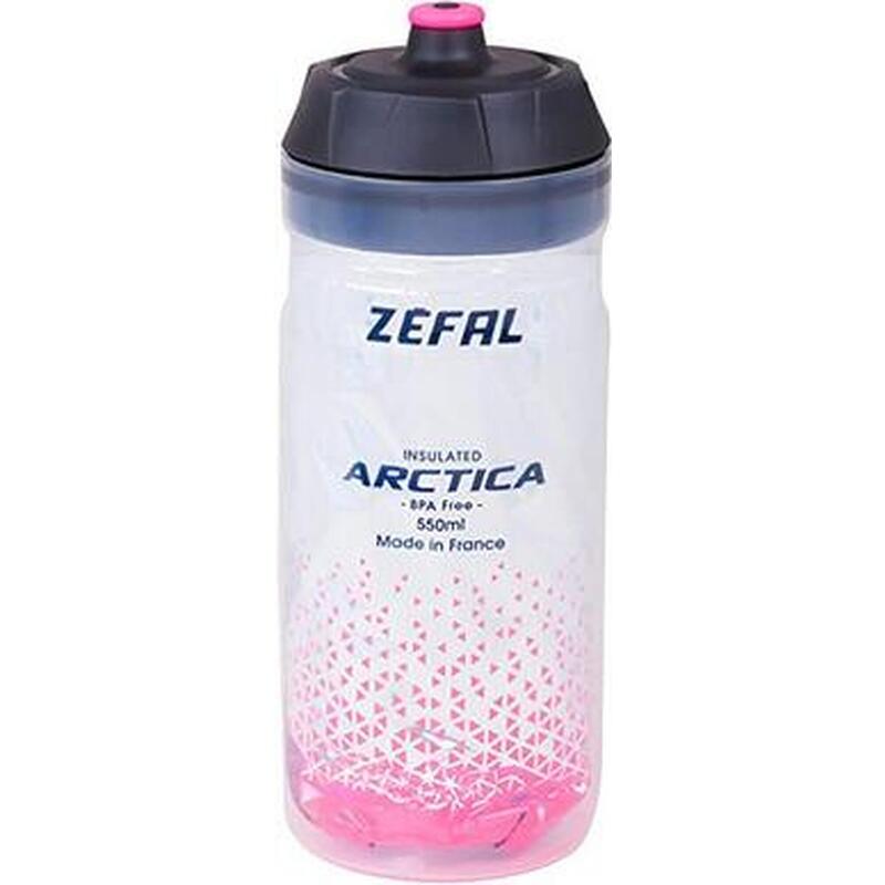 Bidon zefal isotermico arctica 550ml plata/rosa