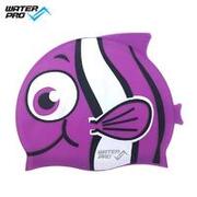 Kids Silicone Cartoon Swim Cap - Purple