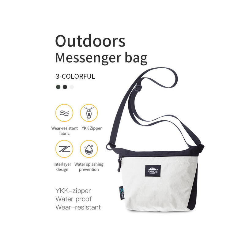 H3208 Waterproof Outdoor Sports Messenger Bag - White