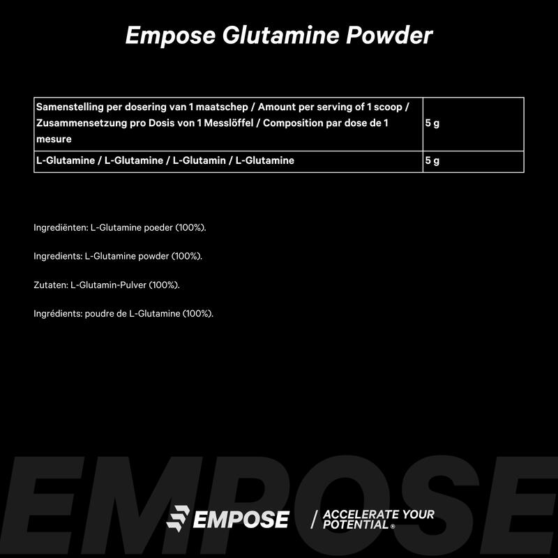 100% L-Glutamine poeder - Unflavoured - 500gr