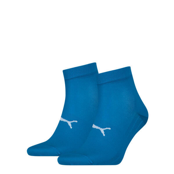 PUMA Sport leichte Unisex-Quarter-Socken 2er-Pack Blau