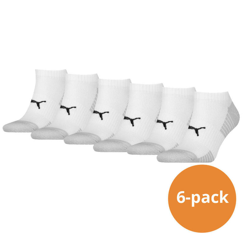 PUMA Sport gepolsterte Sneaker-Socken 6er-Pack Weiß
