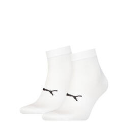 Chaussettes basses unisexes légères Blanche PUMA (lot de 2 paires)