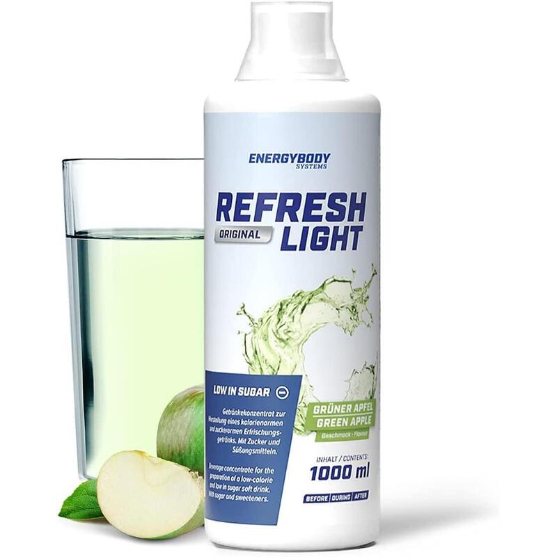 Refresh Light Getränkekonzentrat mit Vitaminen, Grüner Apfel, 1 Liter