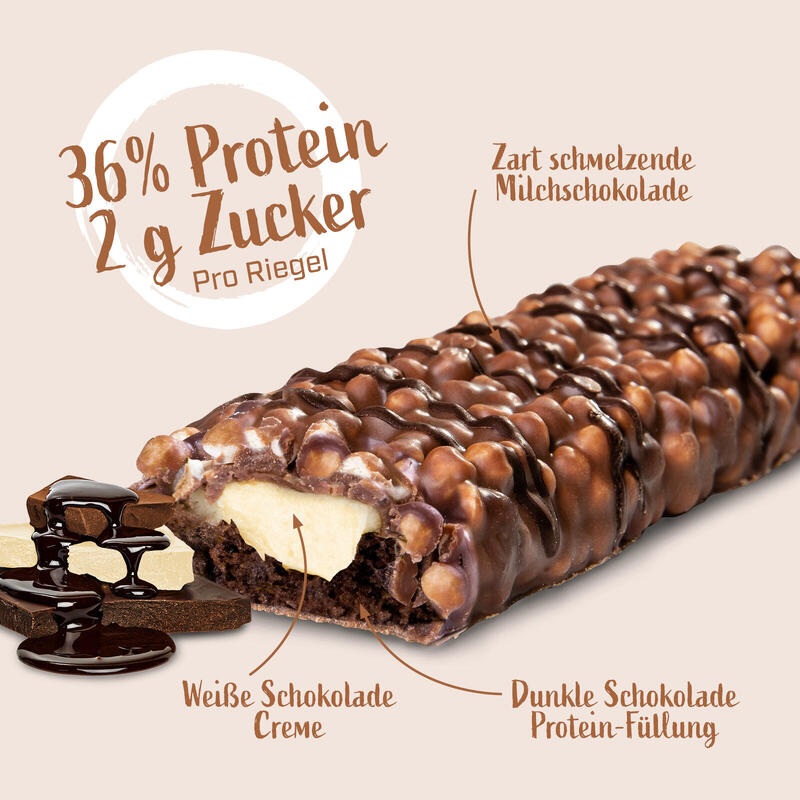 Superbar Eiweißriegel, 36% Protein, low sugar, White Chocolate Jelly, 50 g