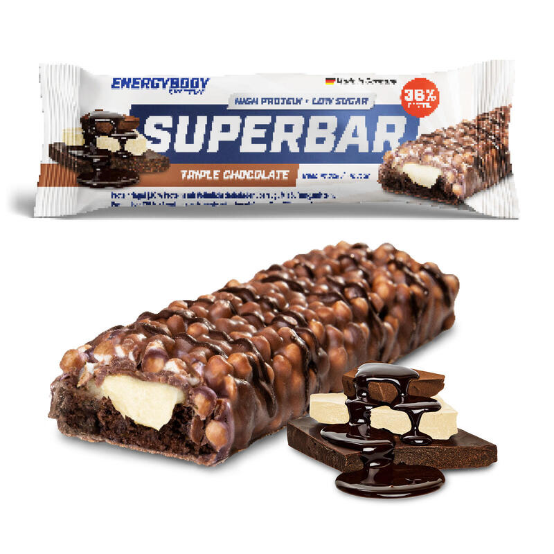 Superbar Eiweißriegel, 36% Protein, low sugar, White Chocolate Jelly, 50 g