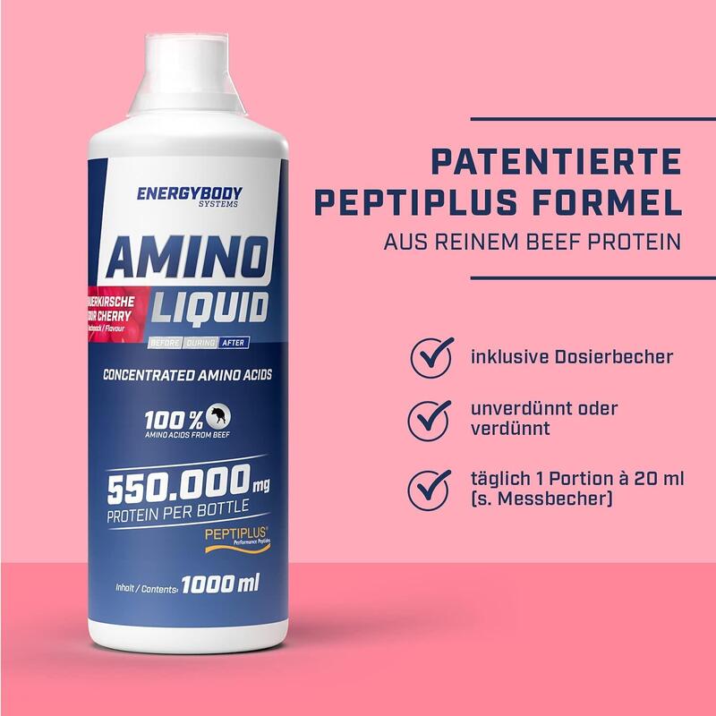 Amino Liquid 550.000 mg Sauerkirsch, 1 Liter