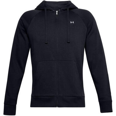 Heren rival fleece full zip hoodie (zwart)
