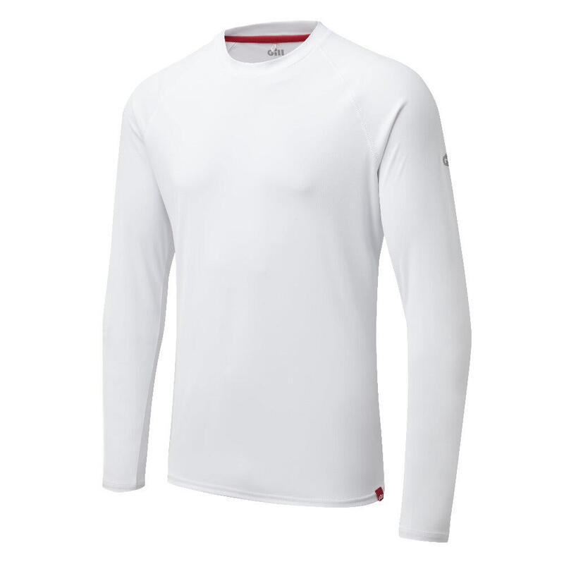 Men’s Ultra Lightweight Sailing UV Tec Long Sleeve Tee – White