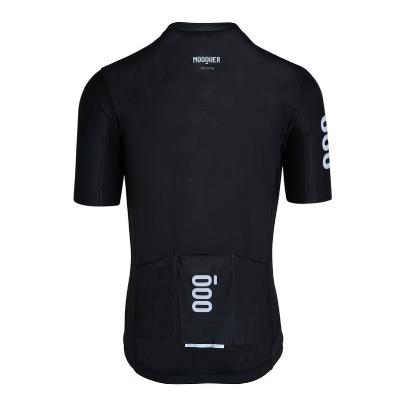 Maillot de ciclismo unisex manga corta Black Supercorsa verano Mooquer