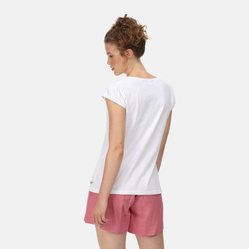 Francine Kurzärmeliges Fitnessshirt für Damen - Weiß