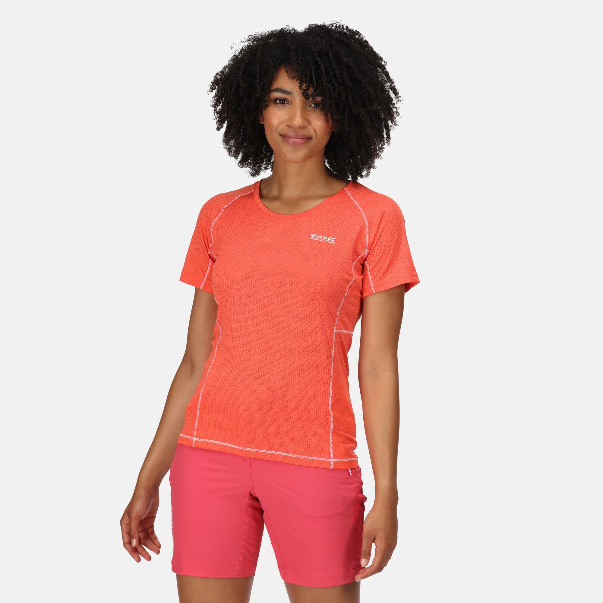 REGATTA Devote II Women's Walking T-Shirt - Neon Peach