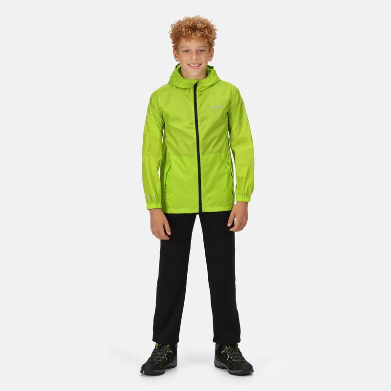 Pack It III Wasserdichte Regenjacke für Kinder zum Wandern - Blasses Grün
