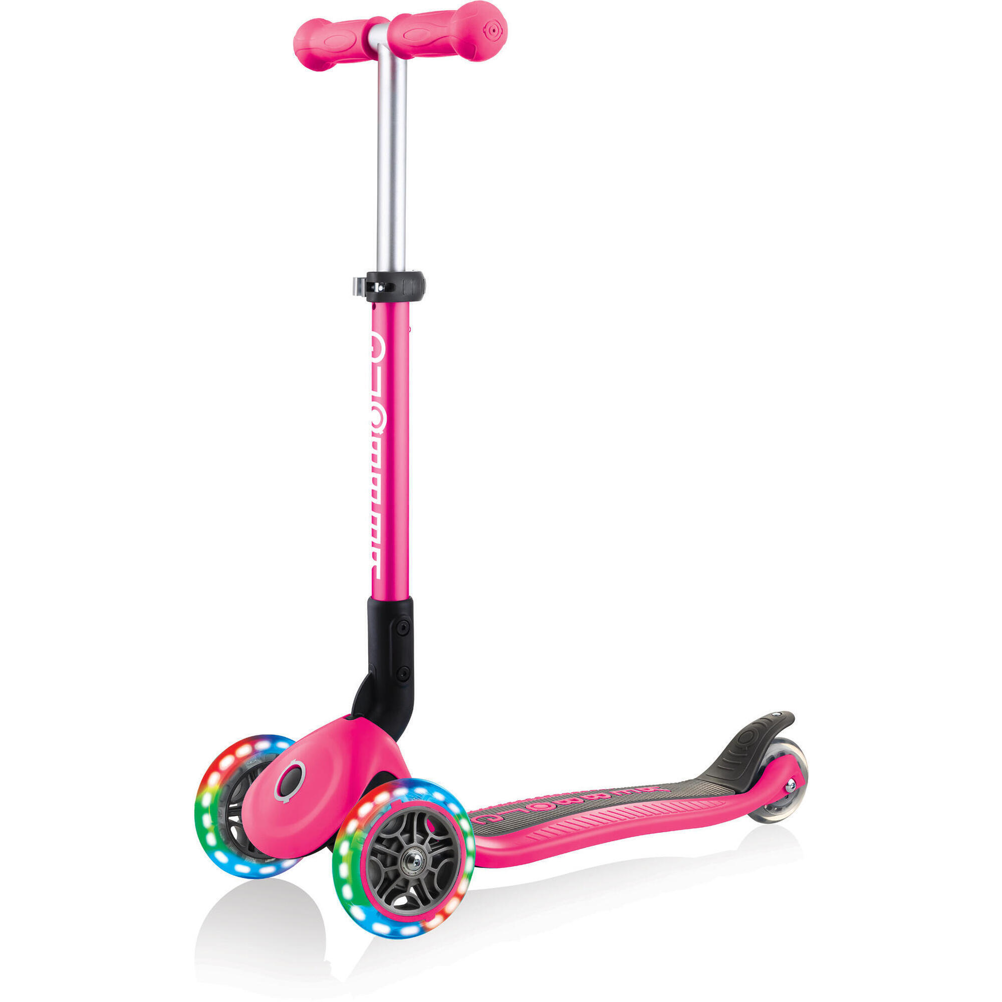 GLOBBER GLOBBER JUNIOR FOLDABLE LIGHTS fuchsia pink, mit Leuchtrollen