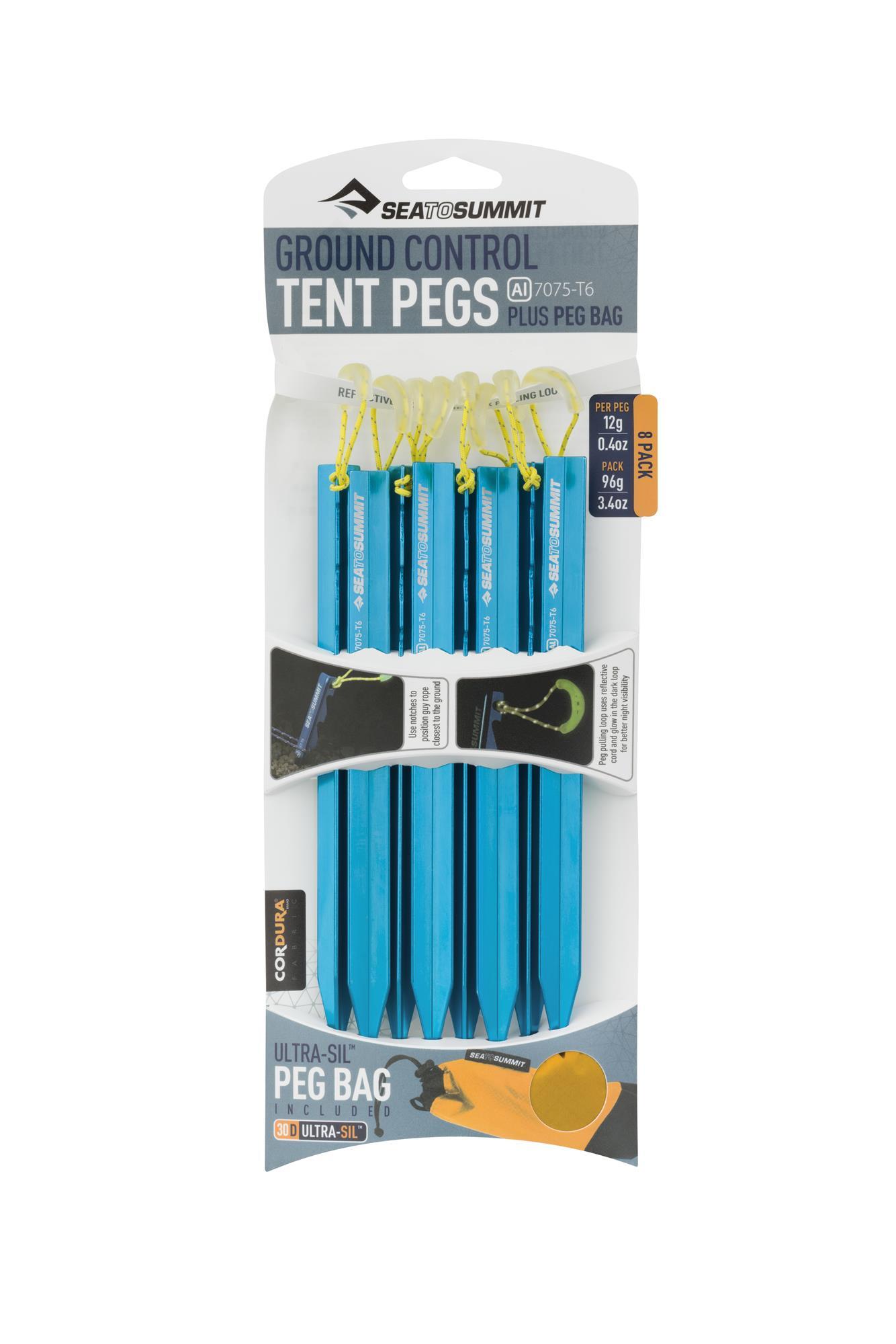 8er Pack Zeltheringe Ground Control Tent Pegs 2/6