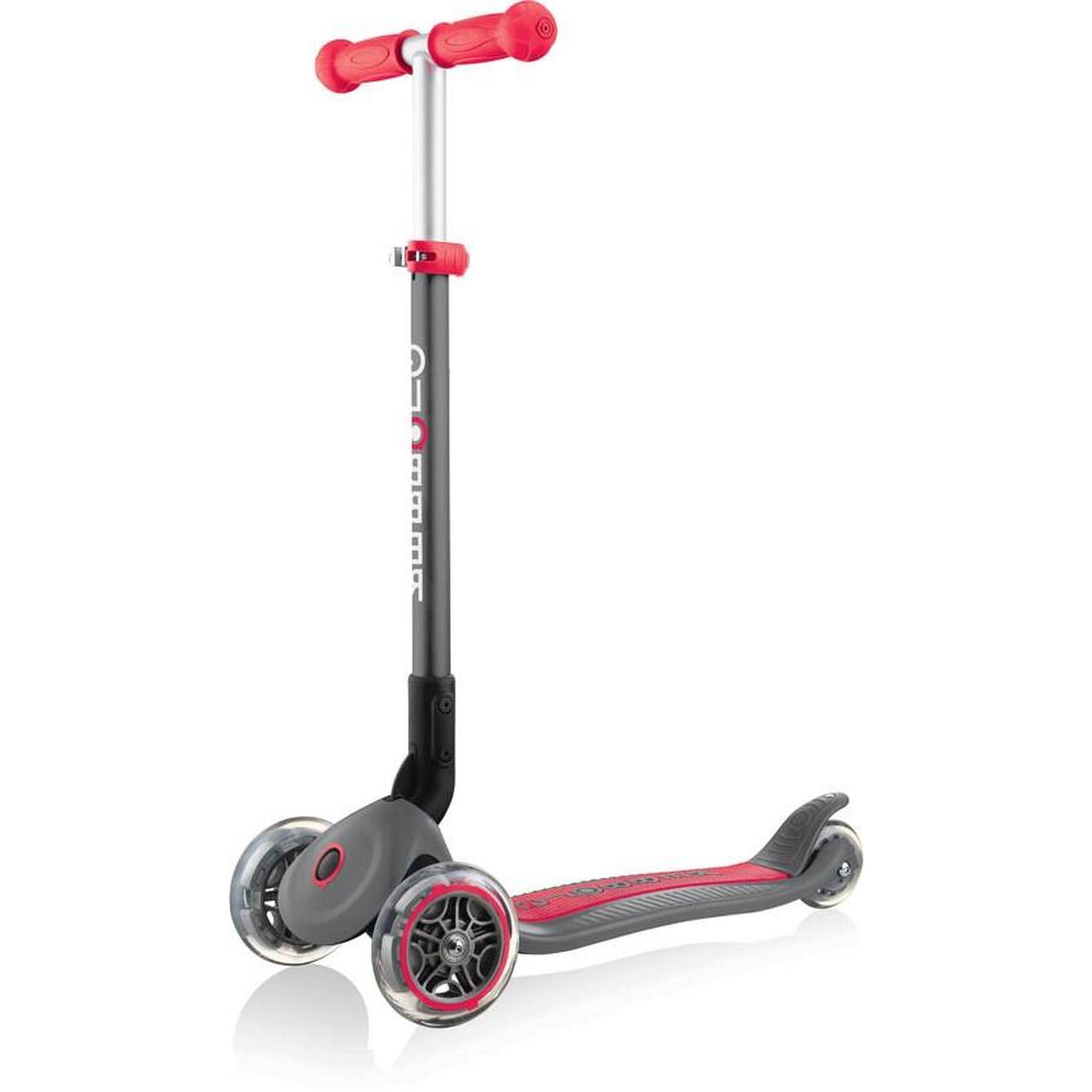 GLOBBER Scooter Mini Scooter  Primo Foldable  Grau-rot