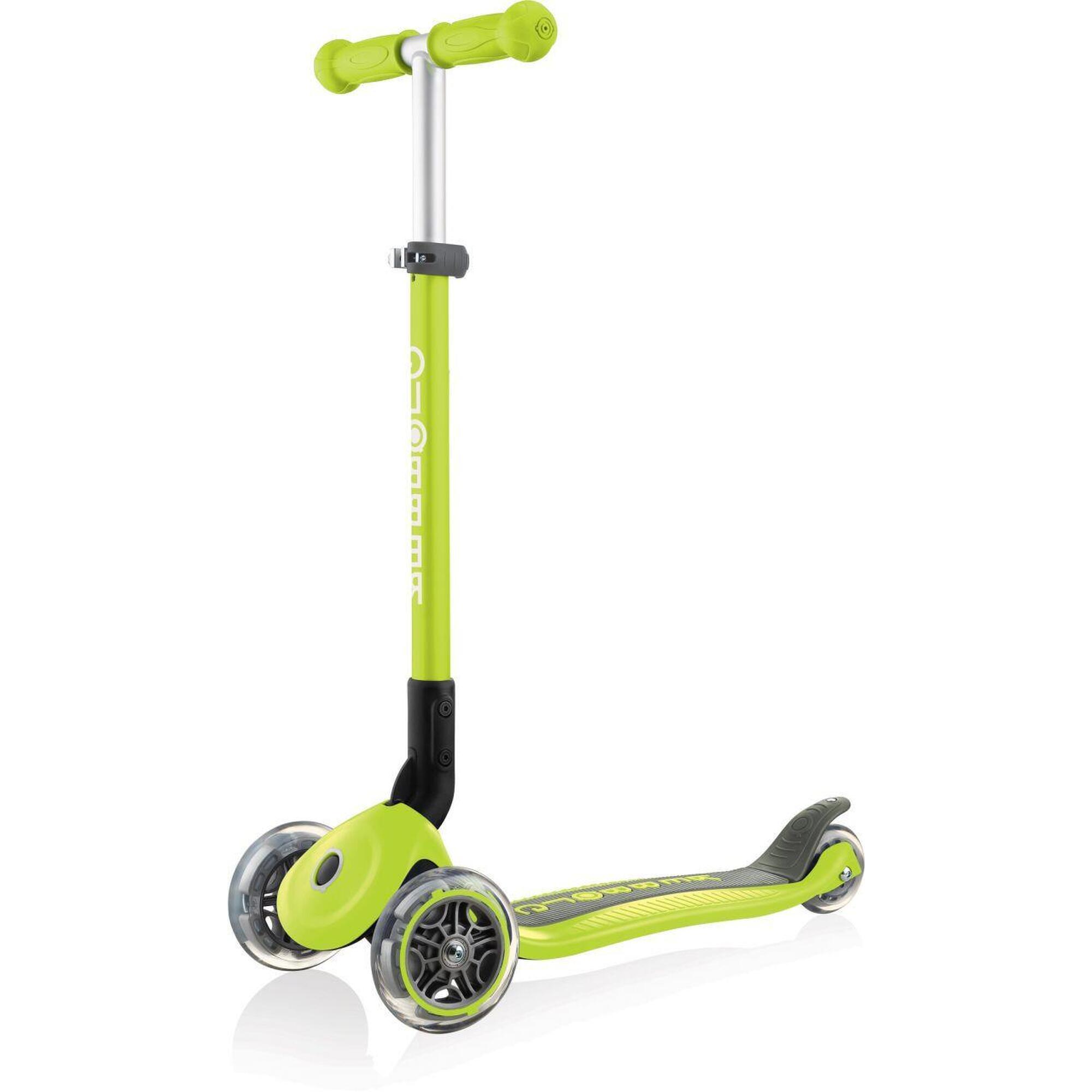 GLOBBER Scooter Mini Scooter  Primo Foldable  Anodized T-Bar  Limettengrün