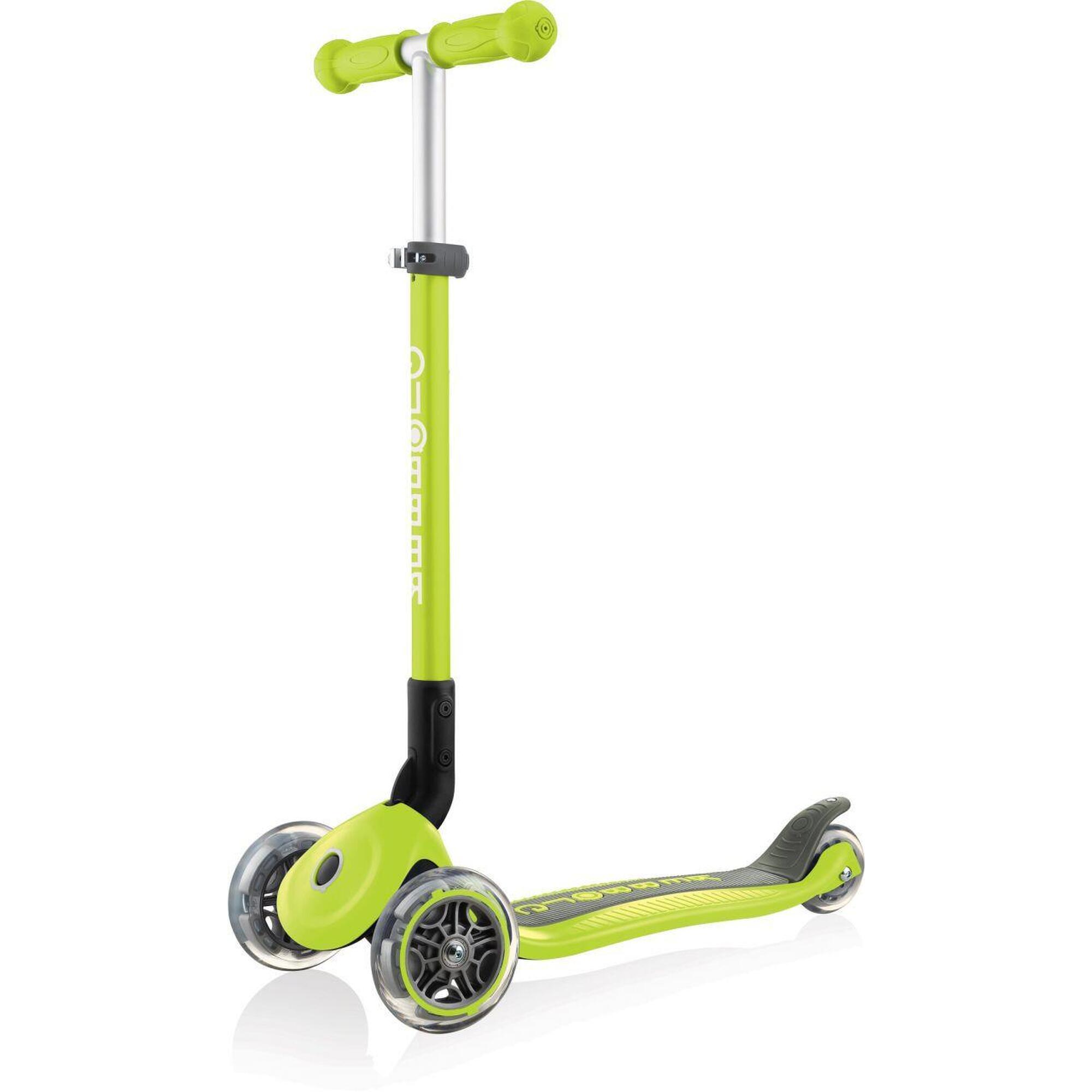 Mini scooter Primo pieghevole anodizzato T-Bar LimettenGreen