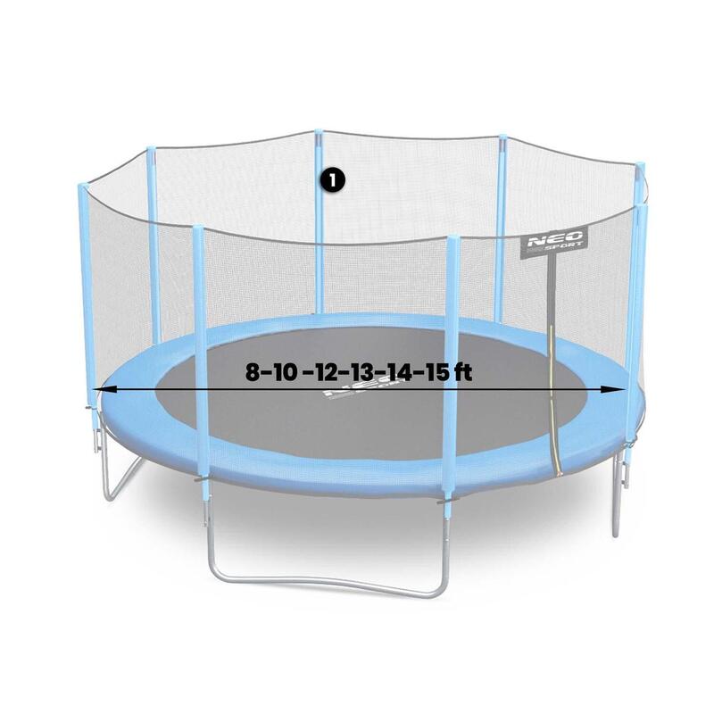 Słupek górny z pianką do trampolin Neo-Sport 8-15 ft