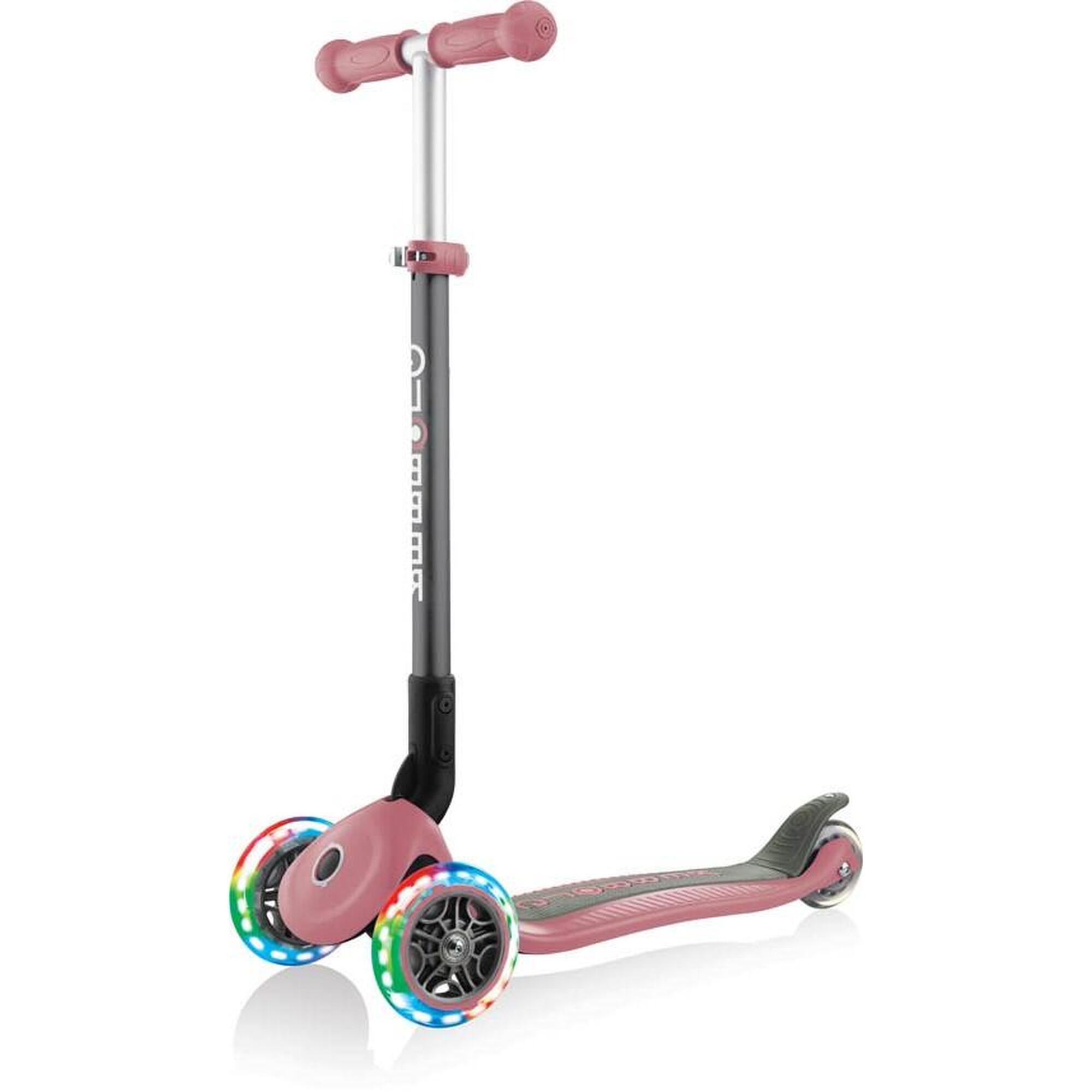 Scooter Mini tRougetinette Primo Pieghevole Luci Anodizzate T-Bar Rosa Pastello