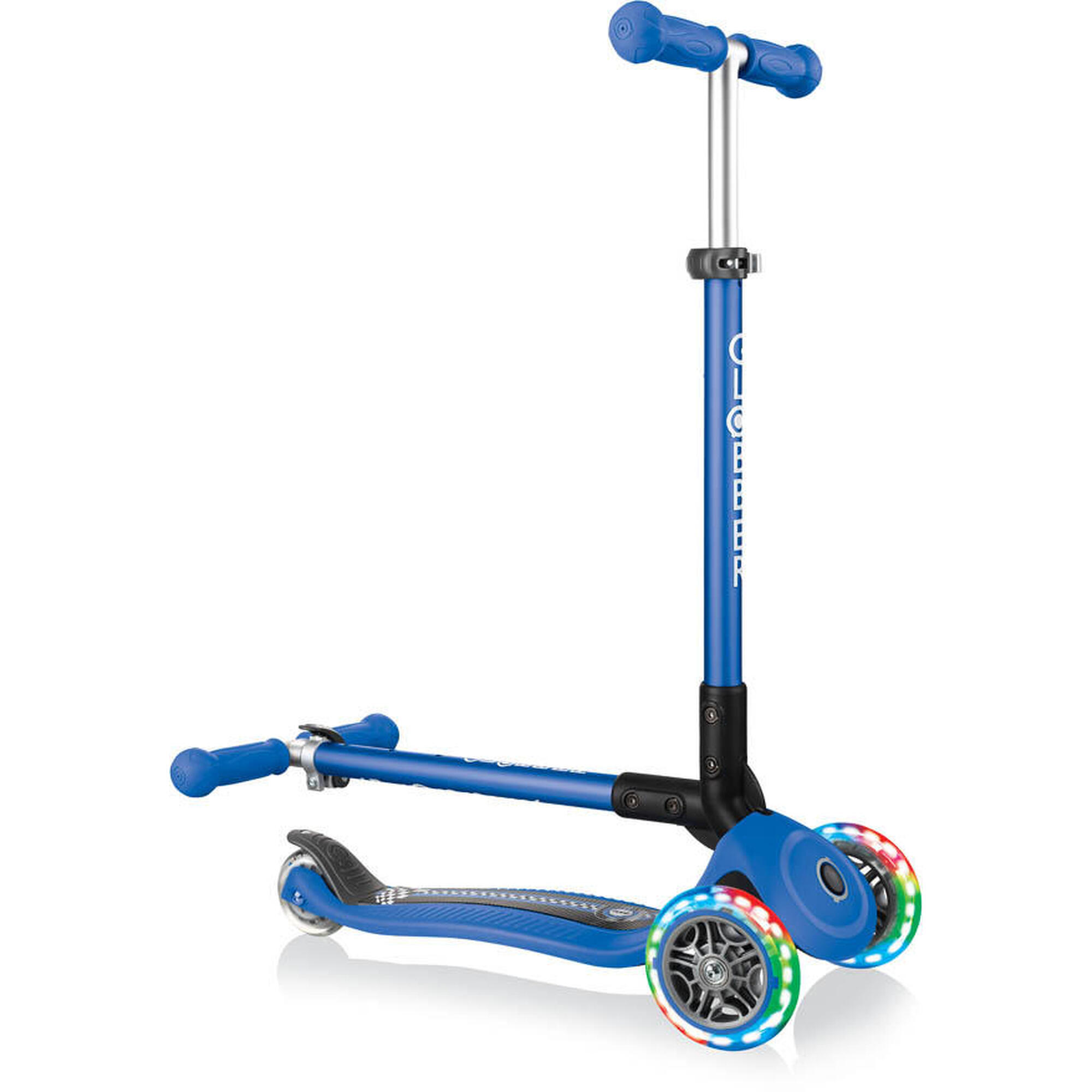 Mini t Scooter Primo Pieghevole Luci Fantasia Blu