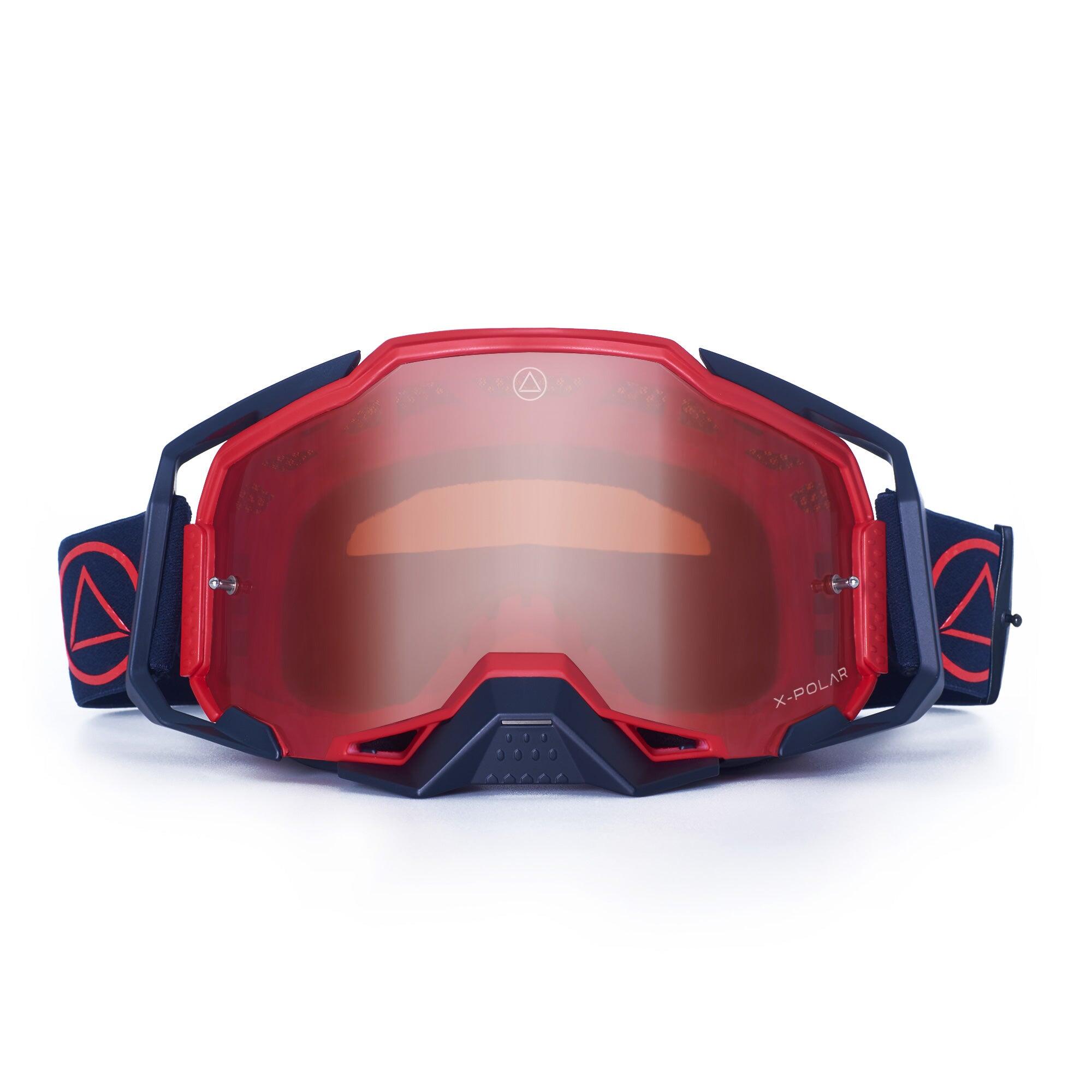 Unisex Motocross Gafas Enduro UV400 Antivaho ULLER Stone Rojo 3/7