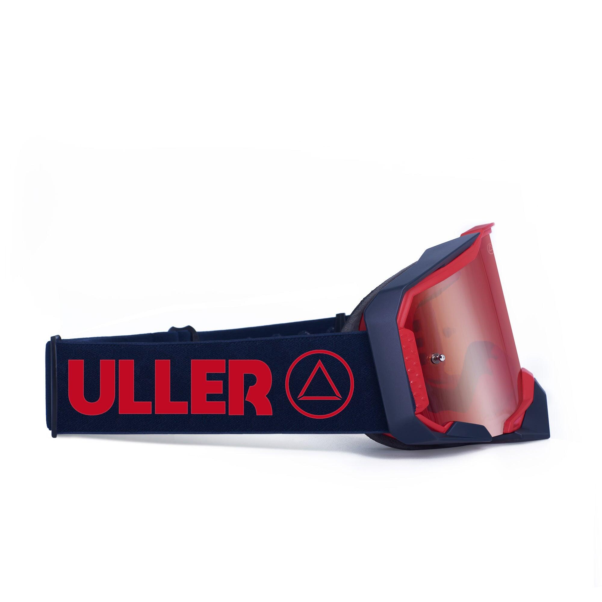 Unisex Motocross Gafas Enduro UV400 Antivaho ULLER Stone Rojo 4/7