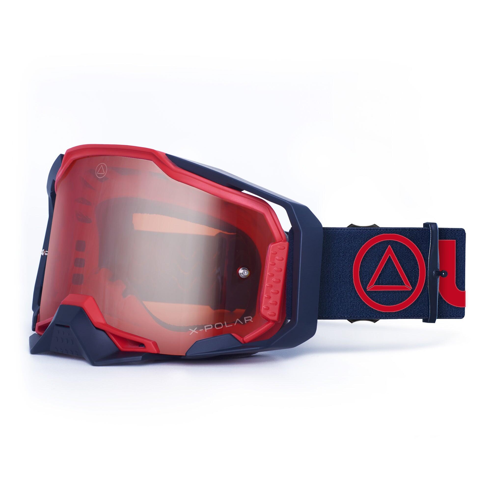 ULLER Gafas de Motocross y MTB Enduro Stone Rojo y Azul para hombre y