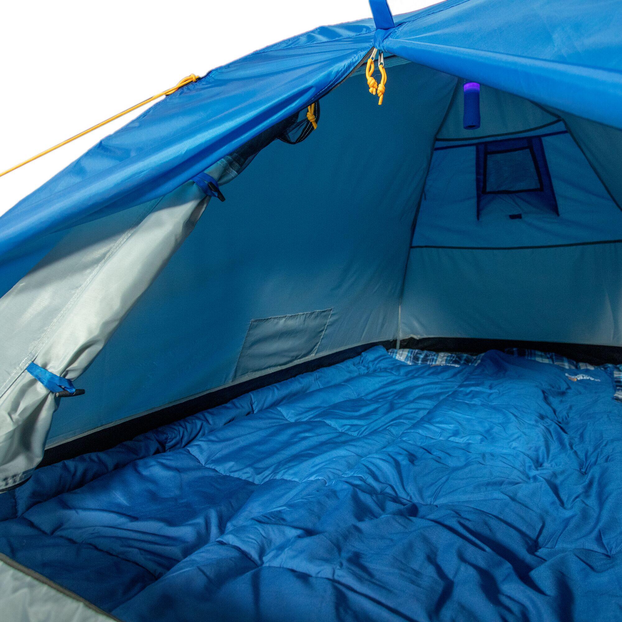 Zeefest 2-Man Adults' Camping Festival Tent - Oxford Blue 4/5