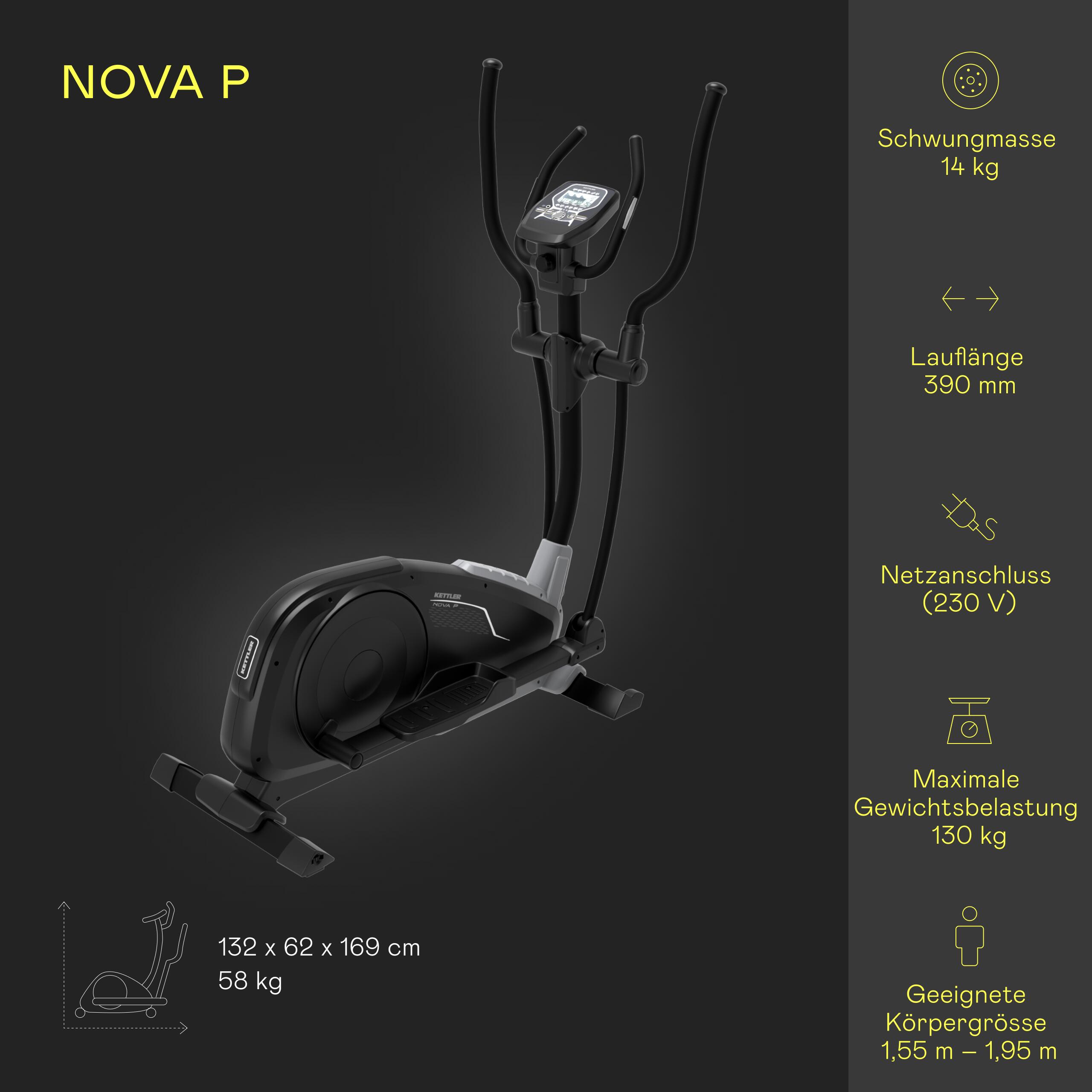 Eliptický trenažér Crosstrainer Kettler Axos Nova P Black 5/7