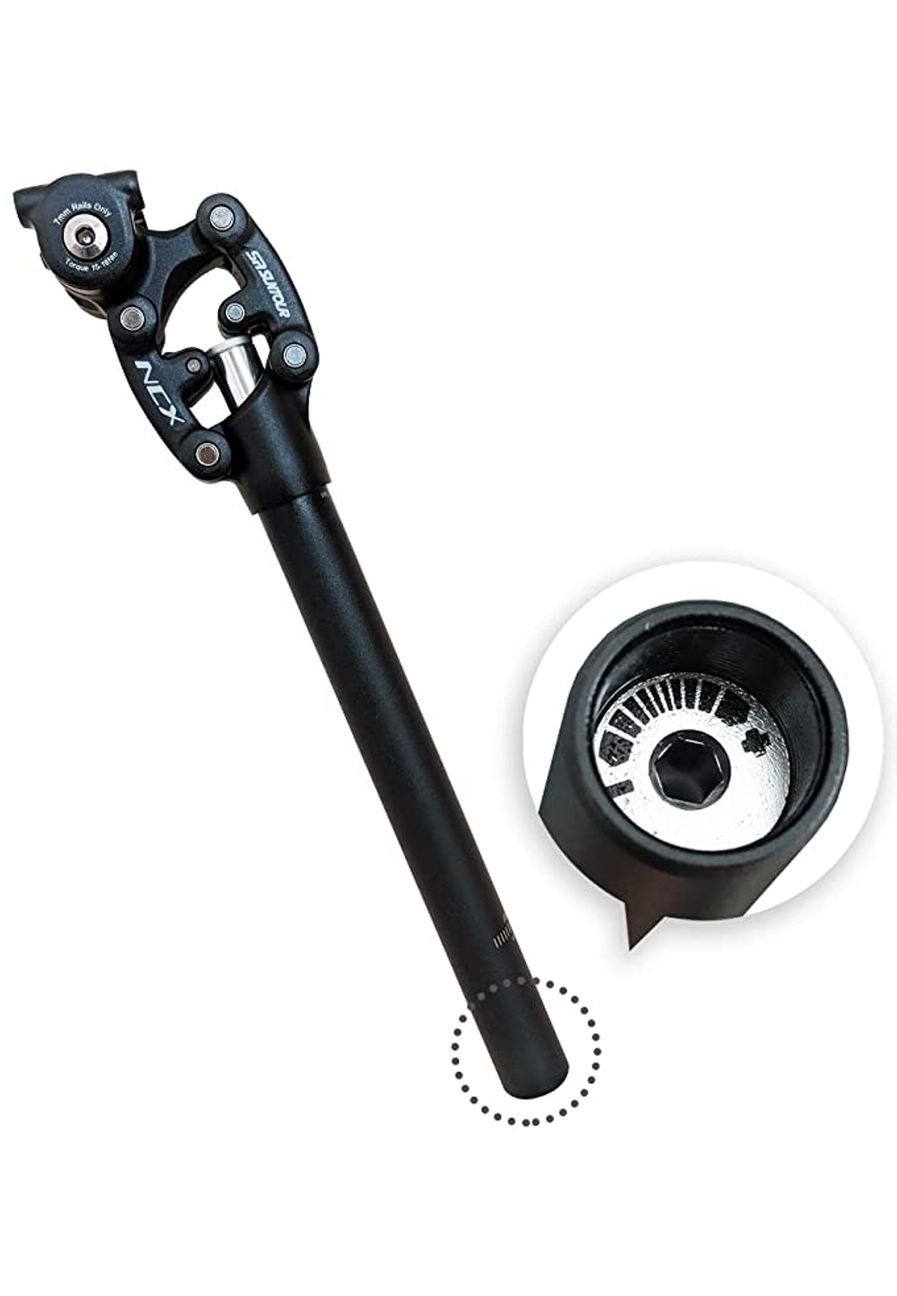 Tige de selle à ressort SP12-NCX, Ø 27,2 mm, 350 mm, argentée | Decathlon