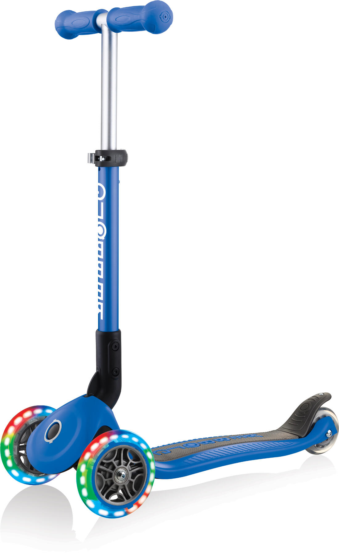 GLOBBER GLOBBER JUNIOR FOLDABLE LIGHTS dunkelblau, mit Leuchtrollen