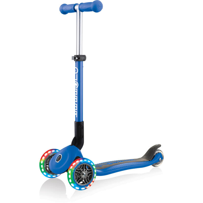 Trotineta Globber Junior pliabila cu lumini culoare albastra