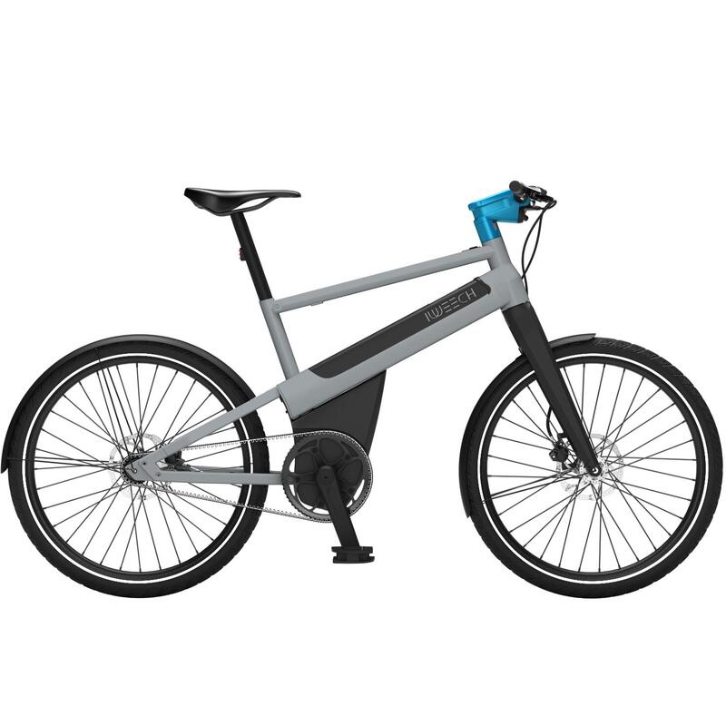 VÉLO ÉLECTRIQUE URBAIN 100% AUTOMATIQUE - IWEECH 24" S GRIS SILVER DREAM