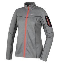 Dames sweat vest Thea PS Full-Zip - Stretch - Grijs -KoraalRoze