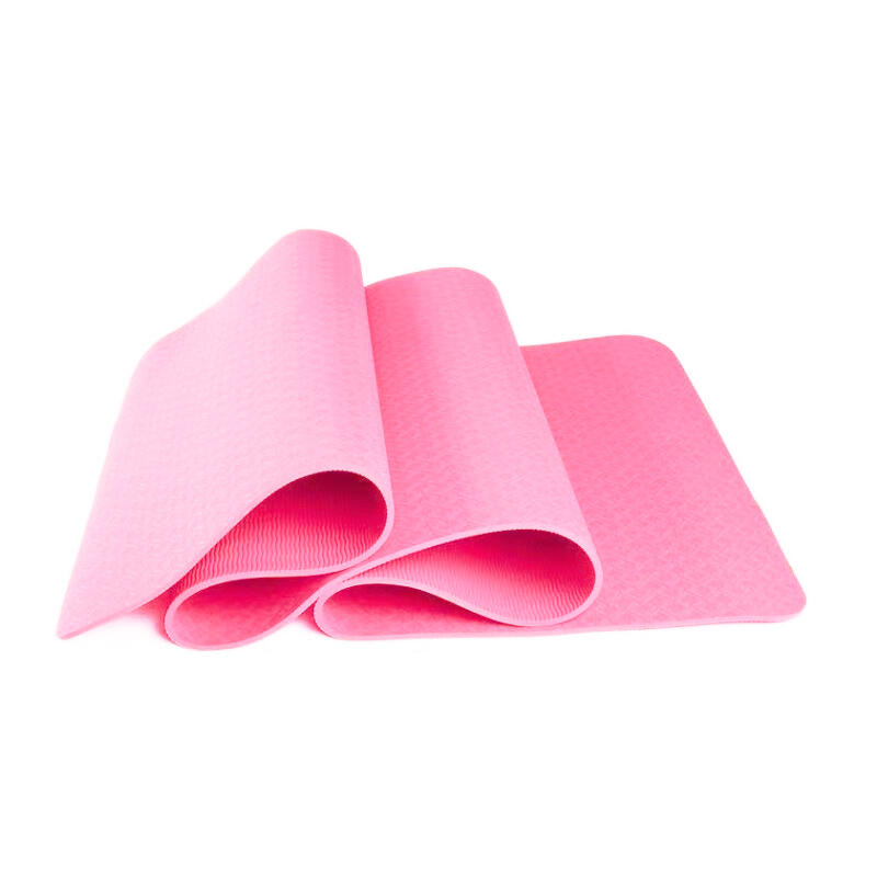 1 tapis de yoga pliable anti-dérapant en TPE rose