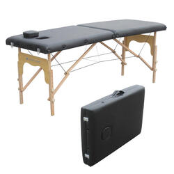 Table de massage pliante Portable Bois réglable Système de verrouillage