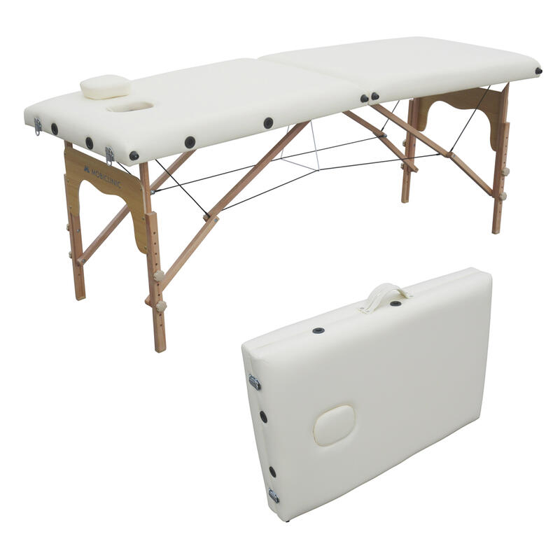 Table de Massage Pliante Portable Bois avec réglable Système de Verrouillage