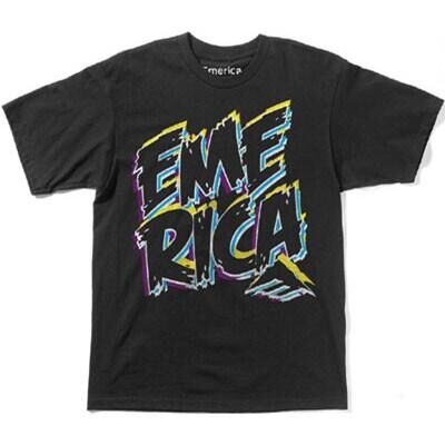 EMERICA Shock Black Youth S/S T-Shirt