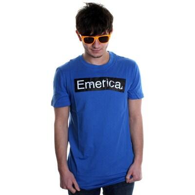 EMERICA Pure Sticker Blue S/S T-Shirt