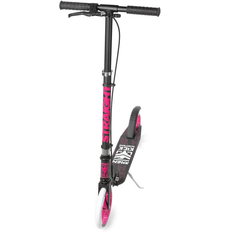 Trottinette Straight Noir/Rose pliant avec frein 200mm Raven