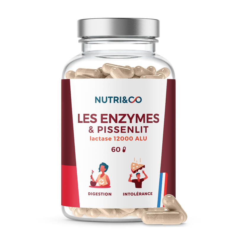 Enzymes Digestives Vegan - Intolérance au Lactose - 60 gélules