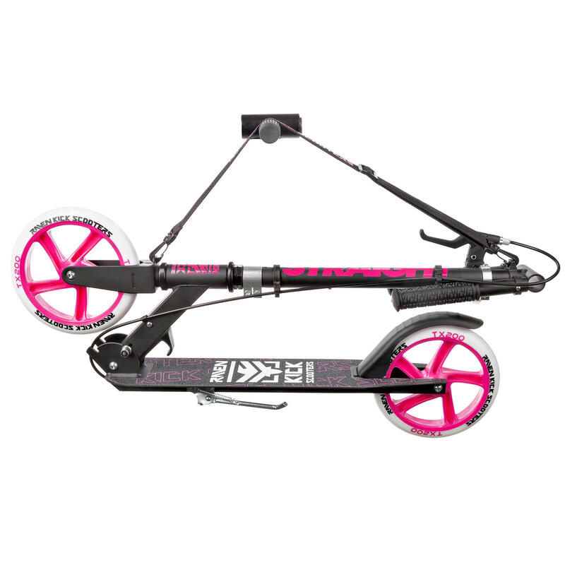 Scooter plegable con freno Straight 200mm Rosa