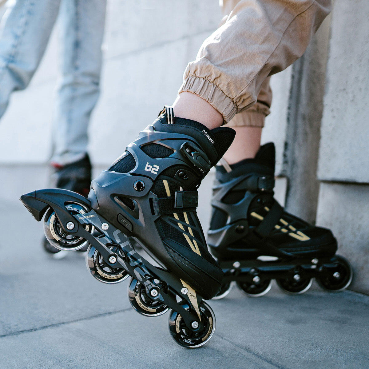 Patines fitness regulables para niños Movino Cruzer B2 dorado 6/8