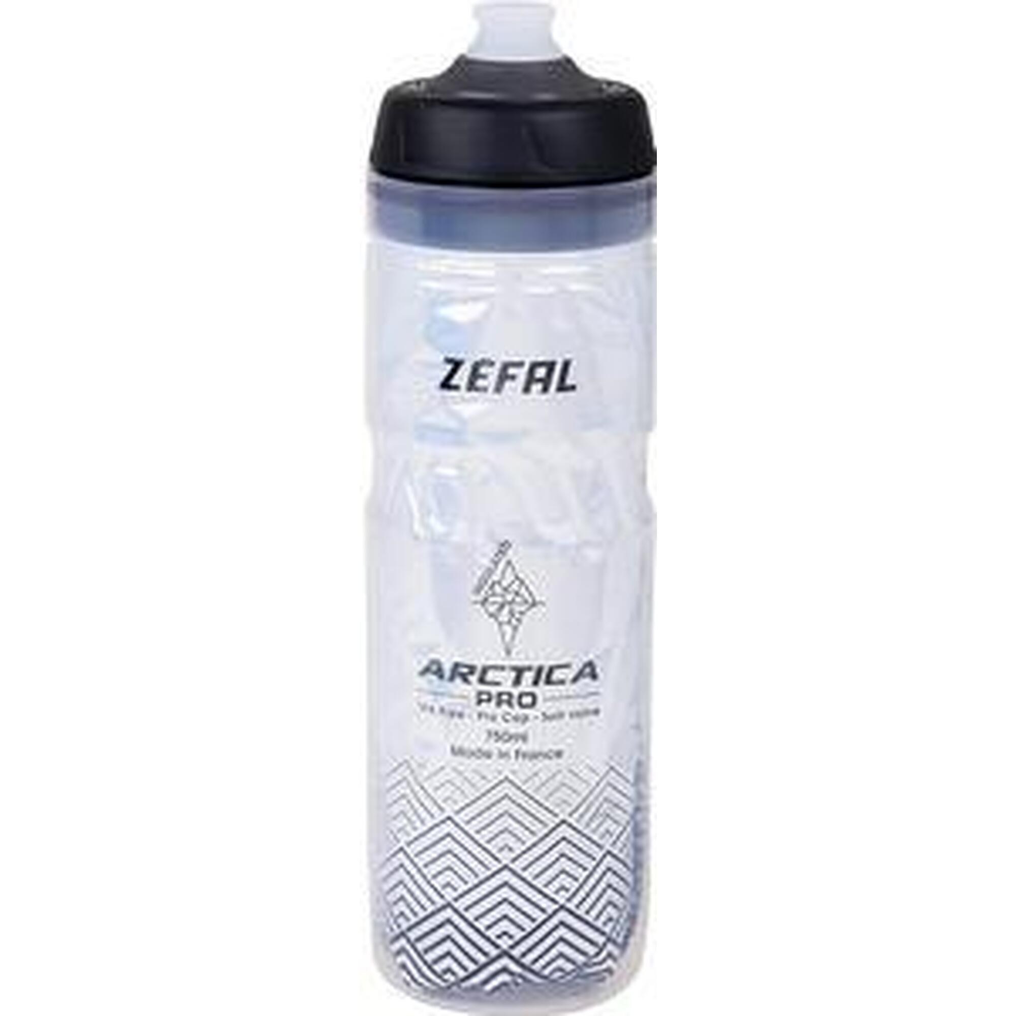 Zefal Trinkflasche Arctica Pro 75 750m, silber/schwarz, Höhe 259mm