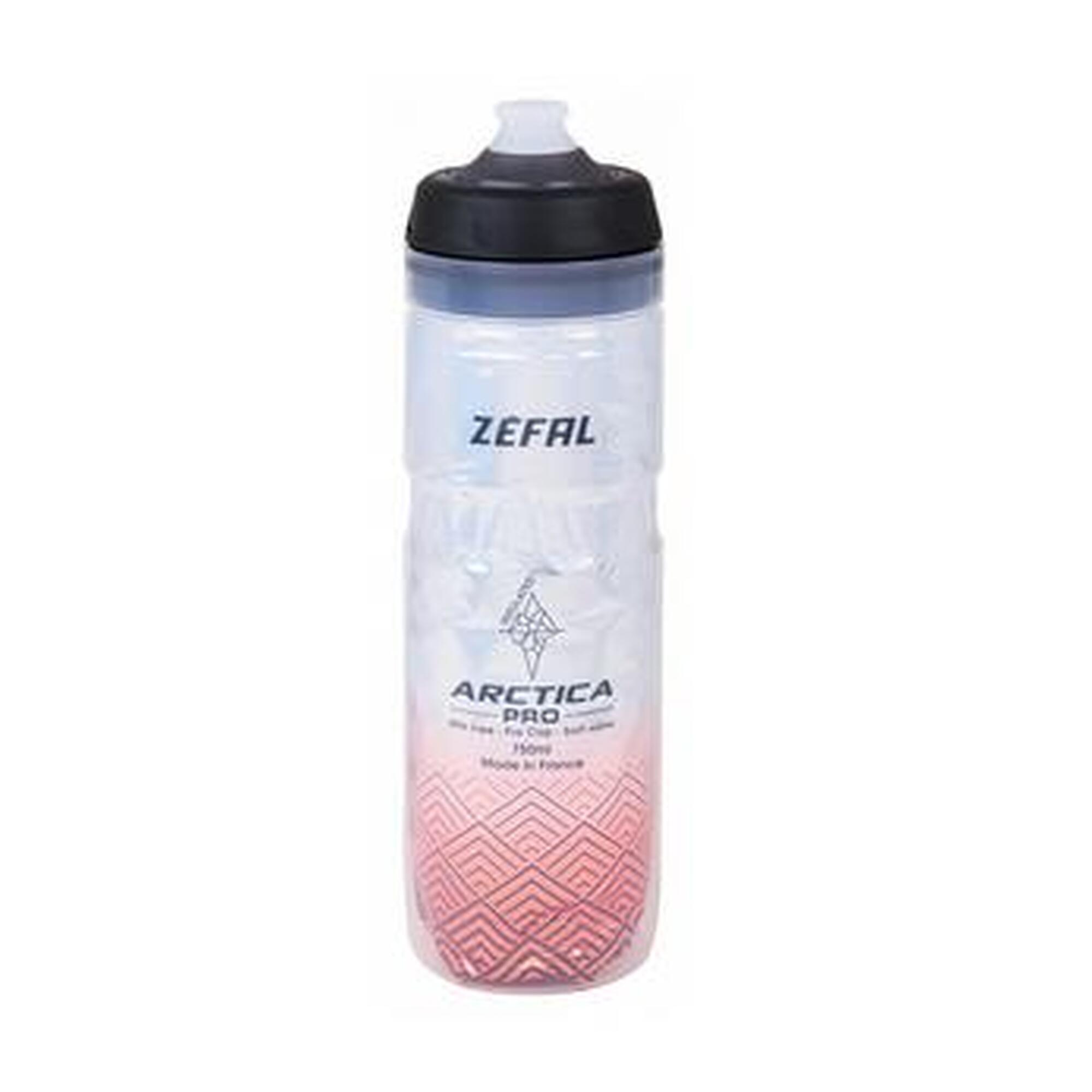 Zefal Trinkflasche Arctica Pro 75 750m, silber/rot, Höhe 259mm